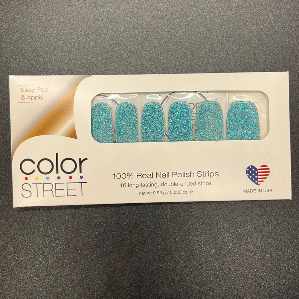 Blue Lagoon Color Street 100% Real Nail Polish Strips Retired Set